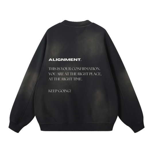 Black "Alignment" Sweatshirt